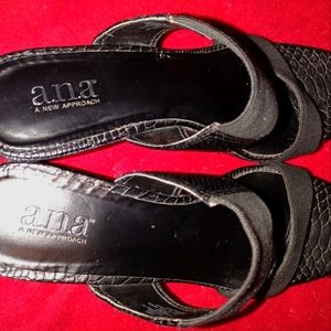ana Black Leather sandals C03